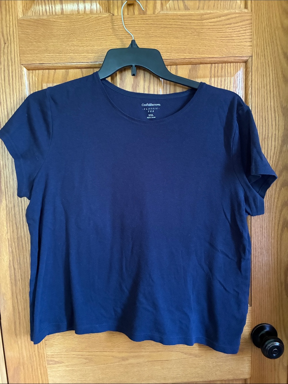 croft & barrow Navy Short Sleeve Crewneck Tee